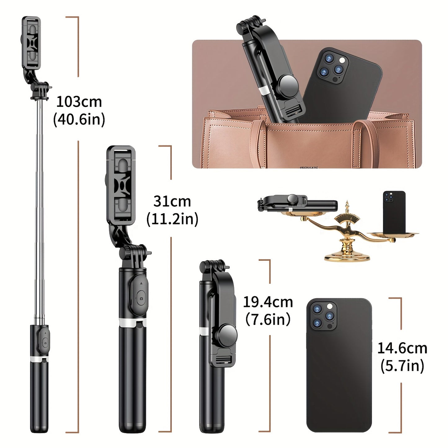 Cell Phone Selfie Stick Tripod