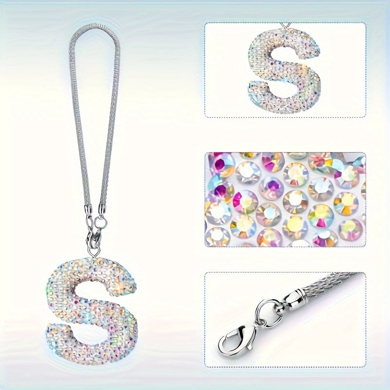 Crystal Bling Alphabet Letter Pendant